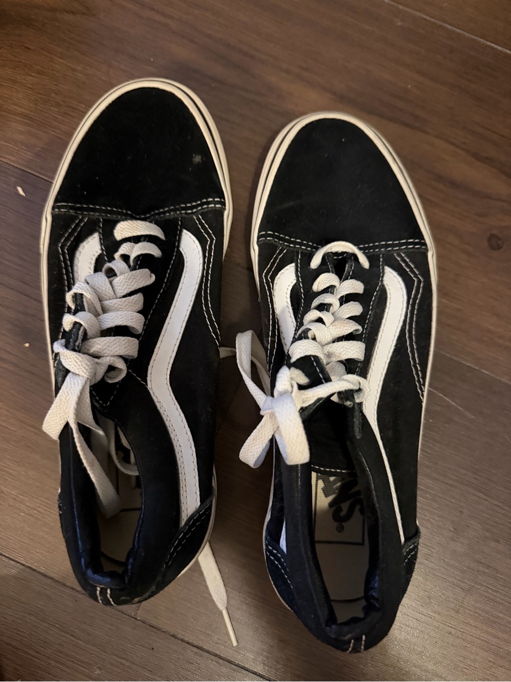 Vans Black and White Low-Top Skate Sneakers